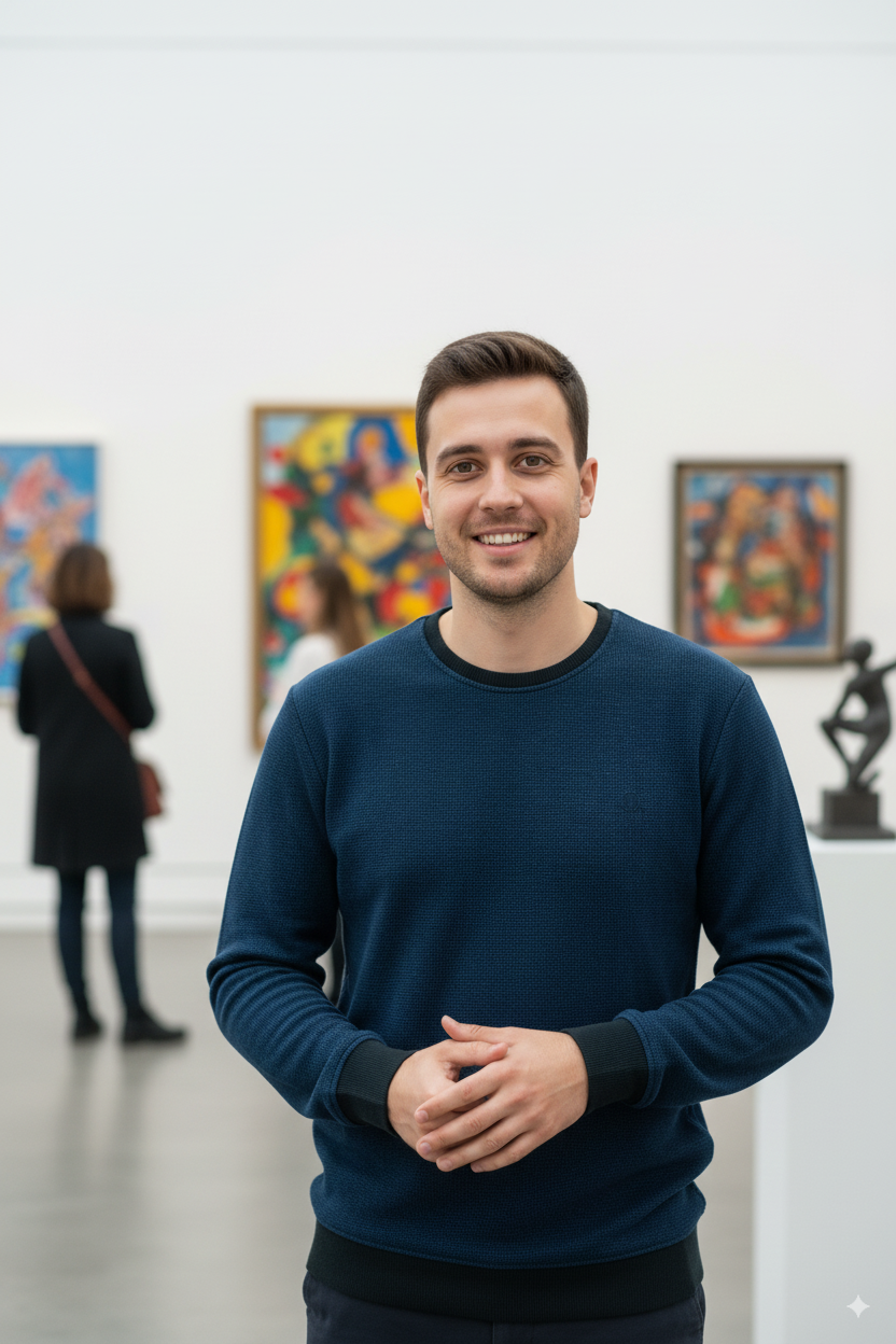 Erkek Kışlık Düğmeli Bisiklet Yaka Armalı Uzun Kollu Kırçıllı Şardonlu Pamuklu Dokuma Kazak